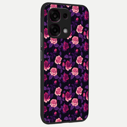  Rose Garden Twilight back cover For Oppo F31 5G slim fit glass case with vibrant aesthetic design