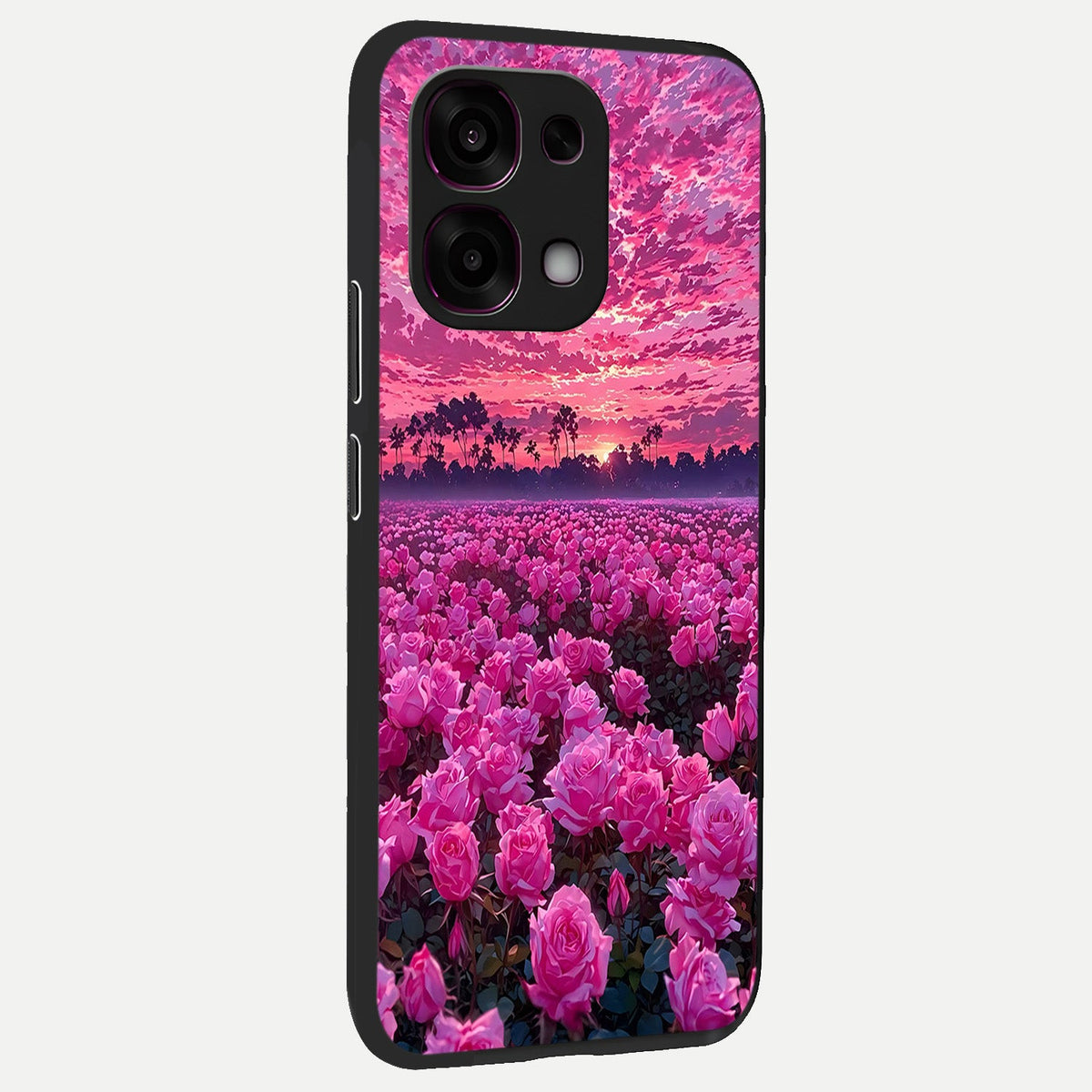  Rose Sunset Valley back cover For Oppo F31 5G slim fit glass case with vibrant aesthetic design