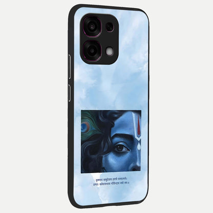  Spiritual Krishna back cover For Oppo F31 5G slim fit glass case with vibrant aesthetic design