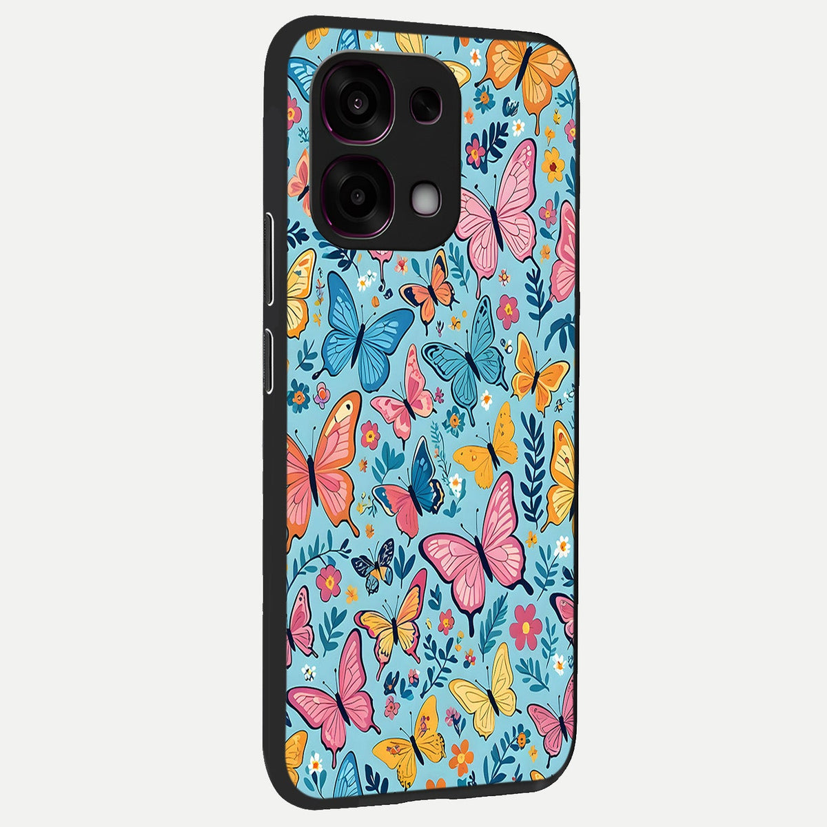  Spring Wing Garden back cover For Oppo F31 5G slim fit glass case with vibrant aesthetic design