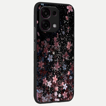  Starlit Flower Dreams back cover For Oppo F31 5G slim fit glass case with vibrant aesthetic design