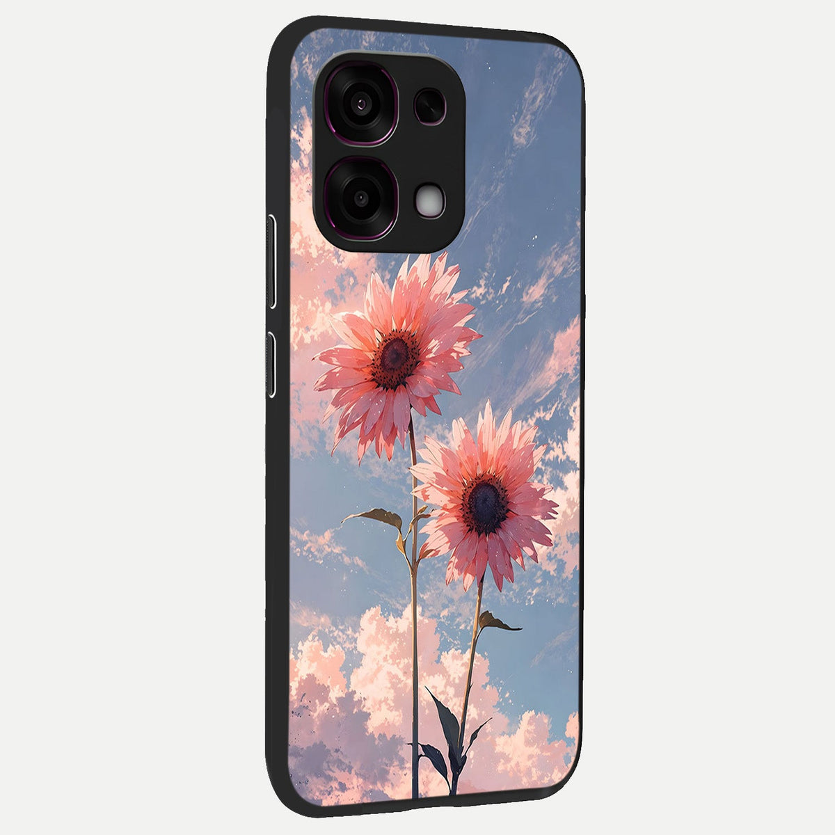 Sun Moon Balance back cover For Oppo F31 5G slim fit glass case with vibrant aesthetic design