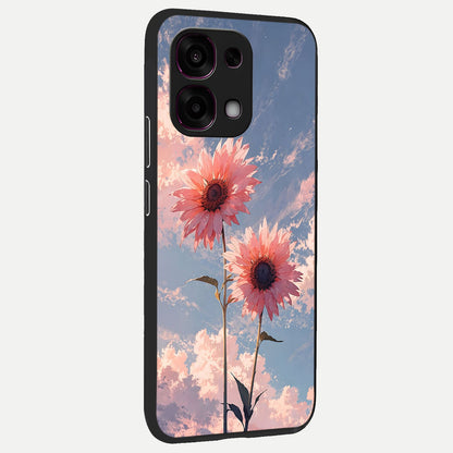  Sun Moon Balance back cover For Oppo F31 5G slim fit glass case with vibrant aesthetic design