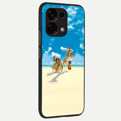  Tropical Fun Squad back cover For Oppo F31 5G slim fit glass case with vibrant aesthetic design