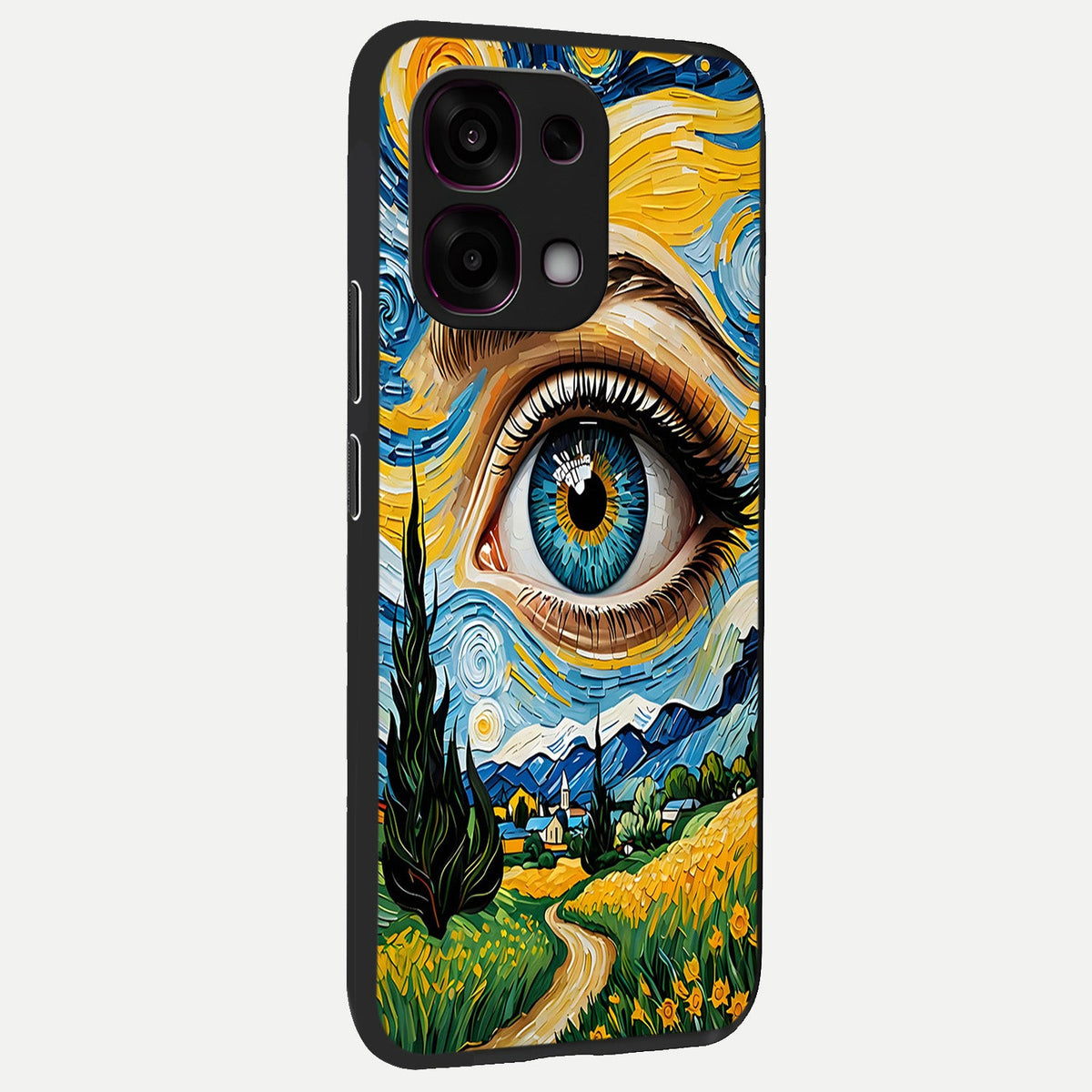  Van Gogh Eye back cover For Oppo F31 5G slim fit glass case with vibrant aesthetic design