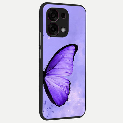  Violet Dream Wing back cover For Oppo F31 5G slim fit glass case with vibrant aesthetic design