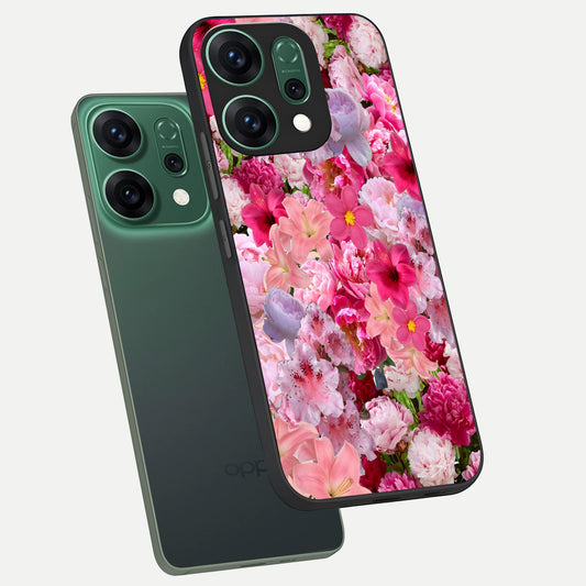  Bloom Crush Fantasy phone case For Oppo Reno 14 showing premium glass back cover with detailed artwork