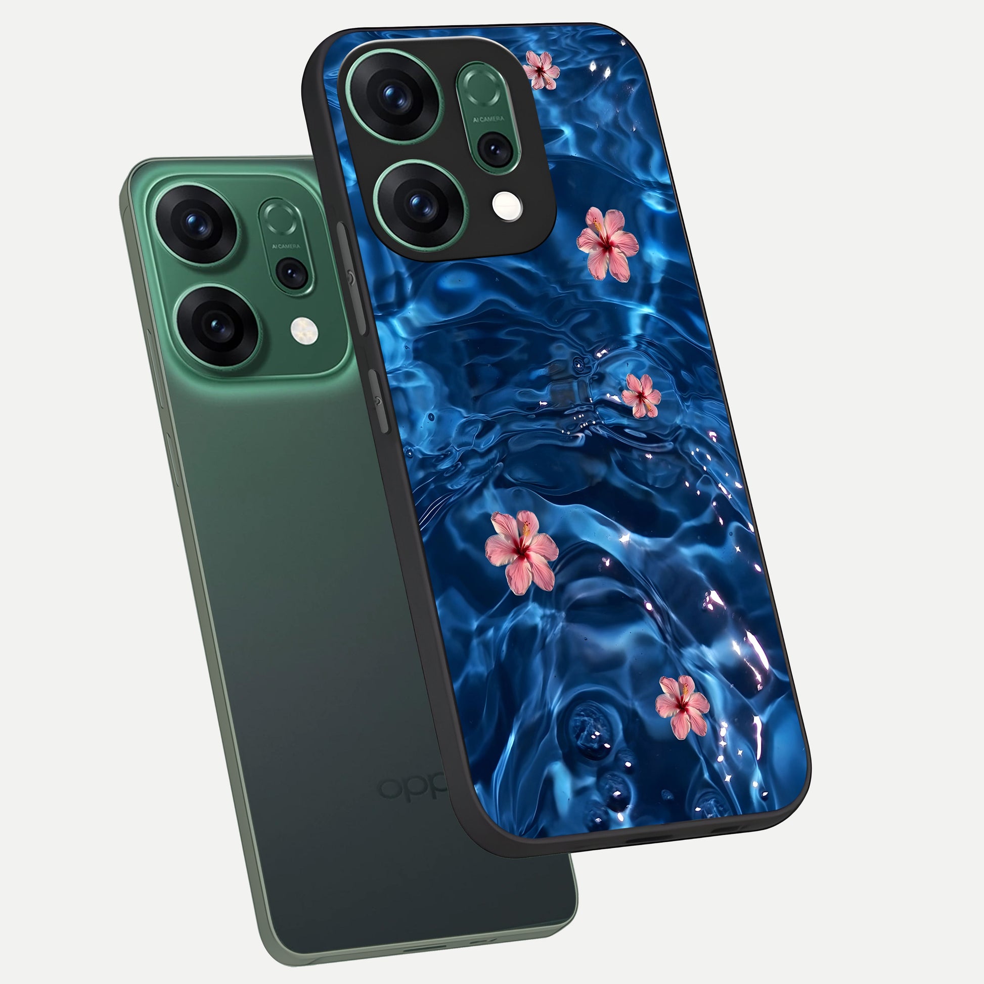  Bloom Thread Art phone case For Oppo Reno 14 showing premium glass back cover with detailed artwork