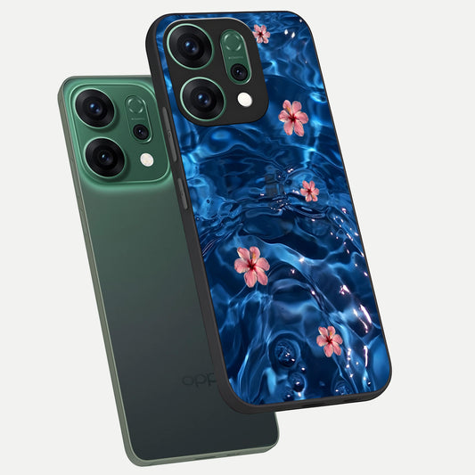  Bloom Thread Art phone case For Oppo Reno 14 showing premium glass back cover with detailed artwork