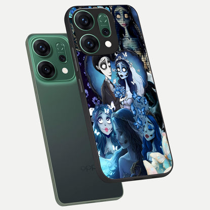  Butterfly Ghost Soul phone case For Oppo Reno 14 showing premium glass back cover with detailed artwork