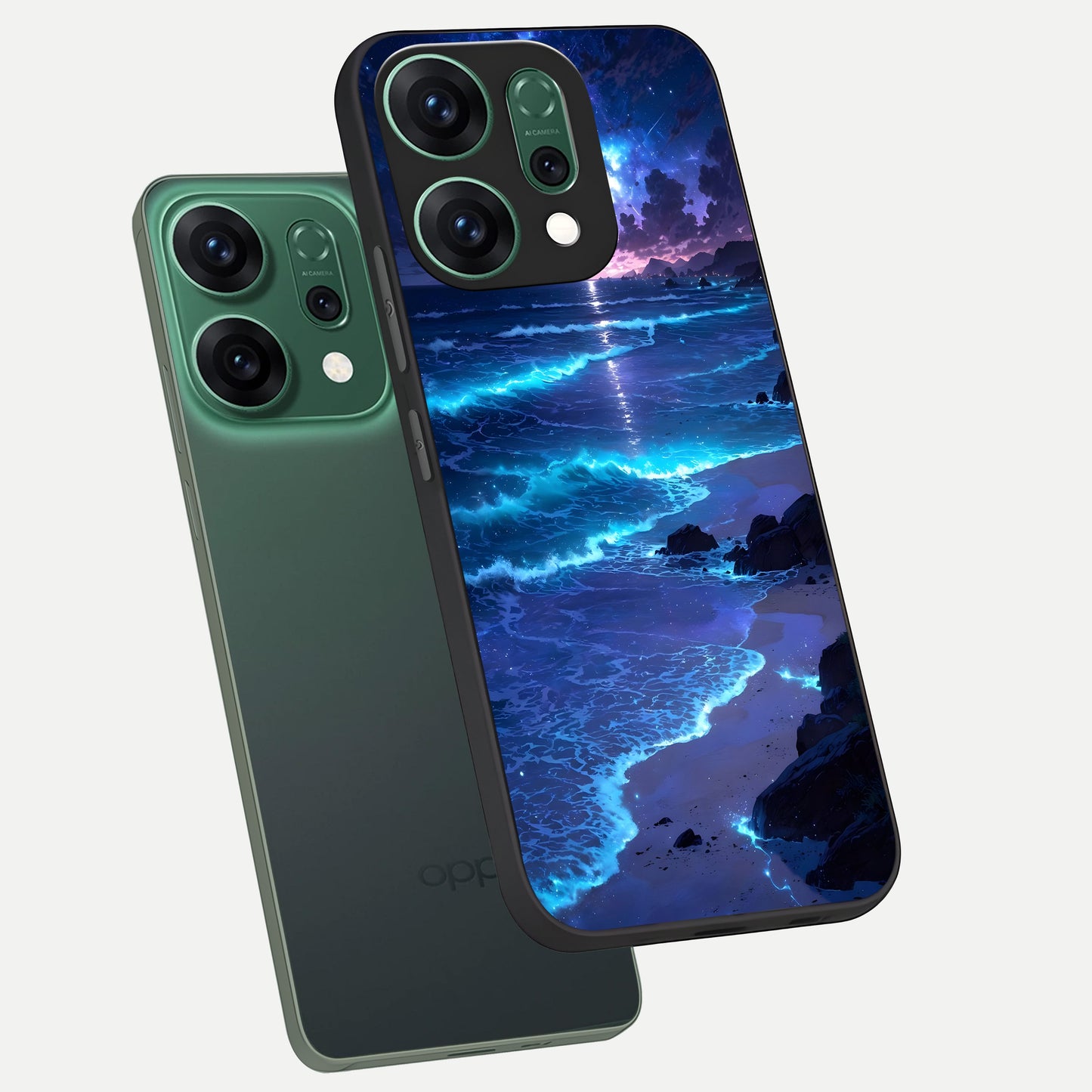  Classic Damn Look phone case For Oppo Reno 14 showing premium glass back cover with detailed artwork