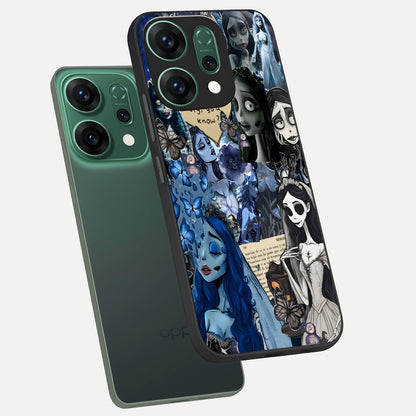  Corpse Bride Posters phone case For Oppo Reno 14 showing premium glass back cover with detailed artwork