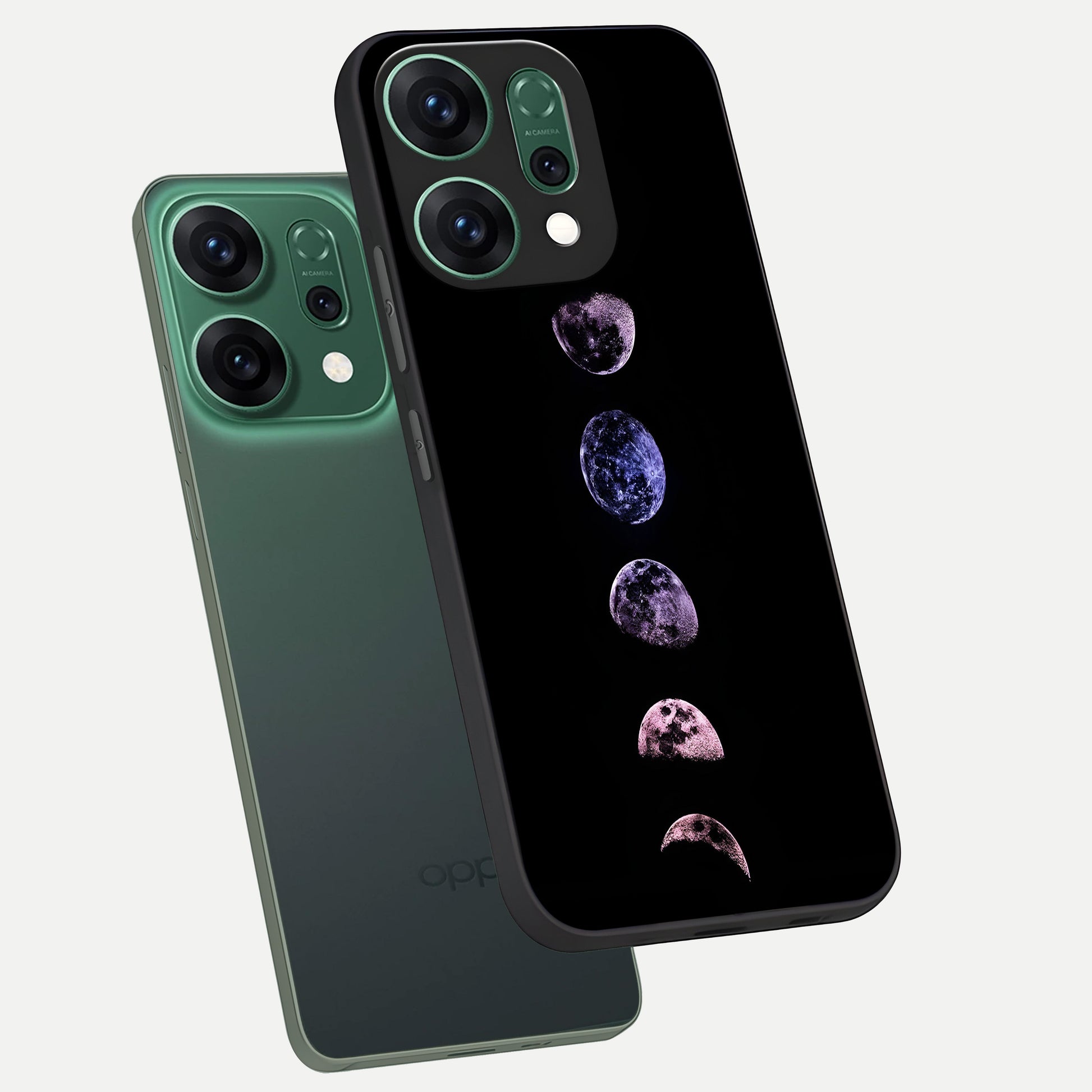  Crimson All Planets phone case For Oppo Reno 14 showing premium glass back cover with detailed artwork