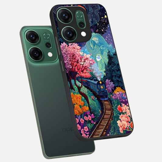  Digital Art phone case For Oppo Reno 14 showing premium glass back cover with detailed artwork