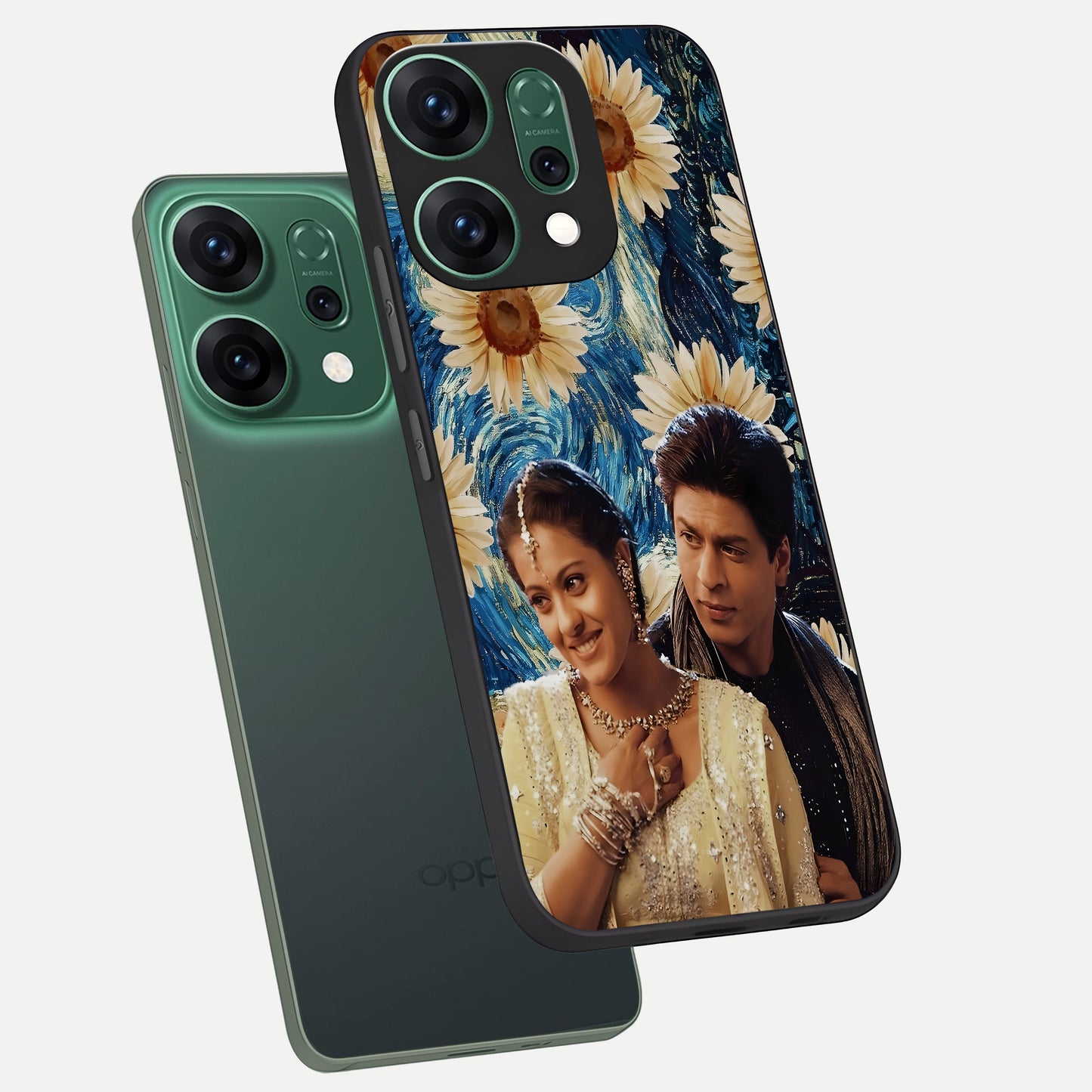  Eternal Love Story phone case For Oppo Reno 14 showing premium glass back cover with detailed artwork
