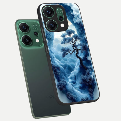  Frozen Serenity Gate phone case For Oppo Reno 14 showing premium glass back cover with detailed artwork