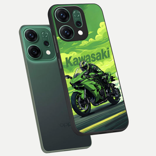  Greenery Sky phone case For Oppo Reno 14 showing premium glass back cover with detailed artwork