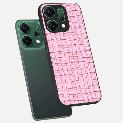  Soft Grid Bliss phone case For Oppo Reno 14 showing premium glass back cover with detailed artwork