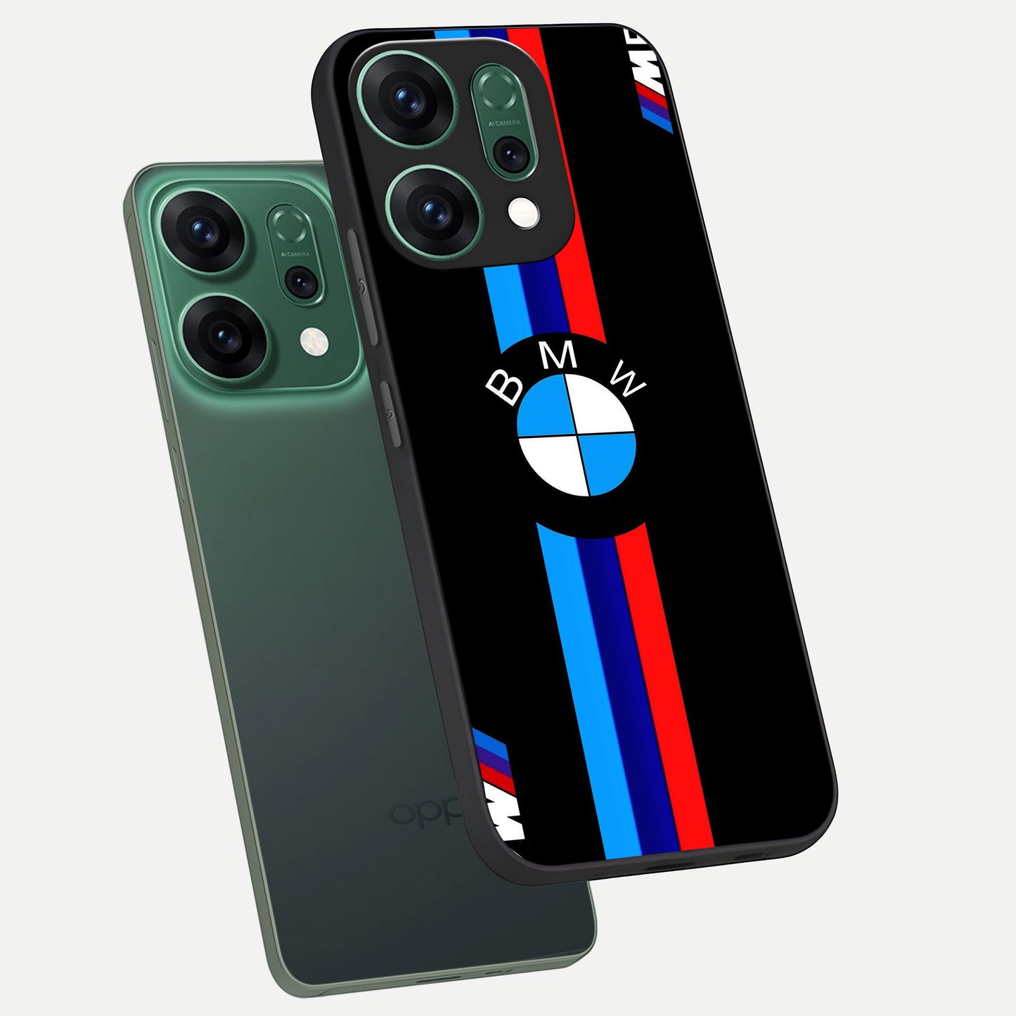  Turbo BMW Beast phone case For Oppo Reno 14 showing premium glass back cover with detailed artwork
