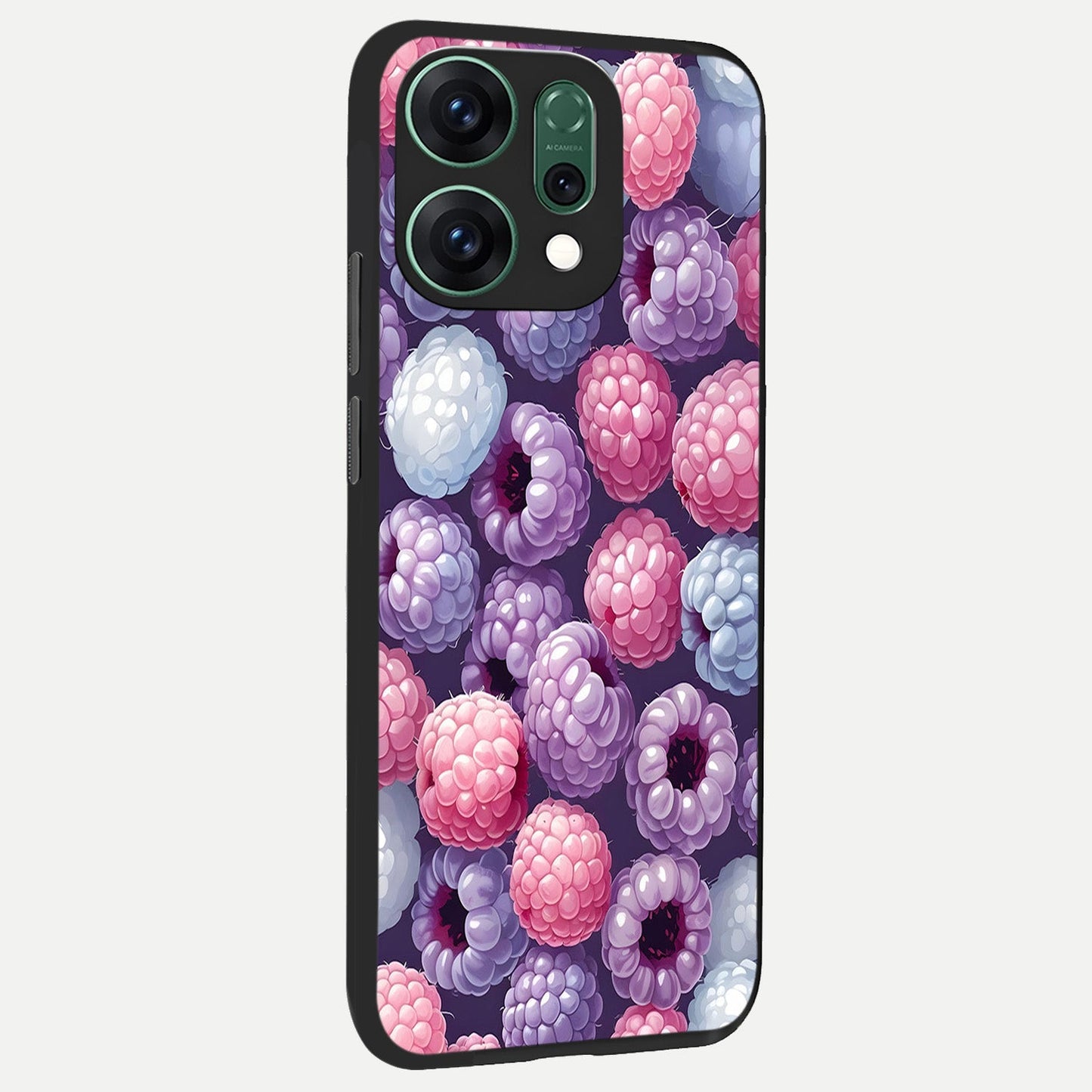 Berry Candy Pop back cover For Oppo Reno 14 slim fit glass case with vibrant aesthetic design