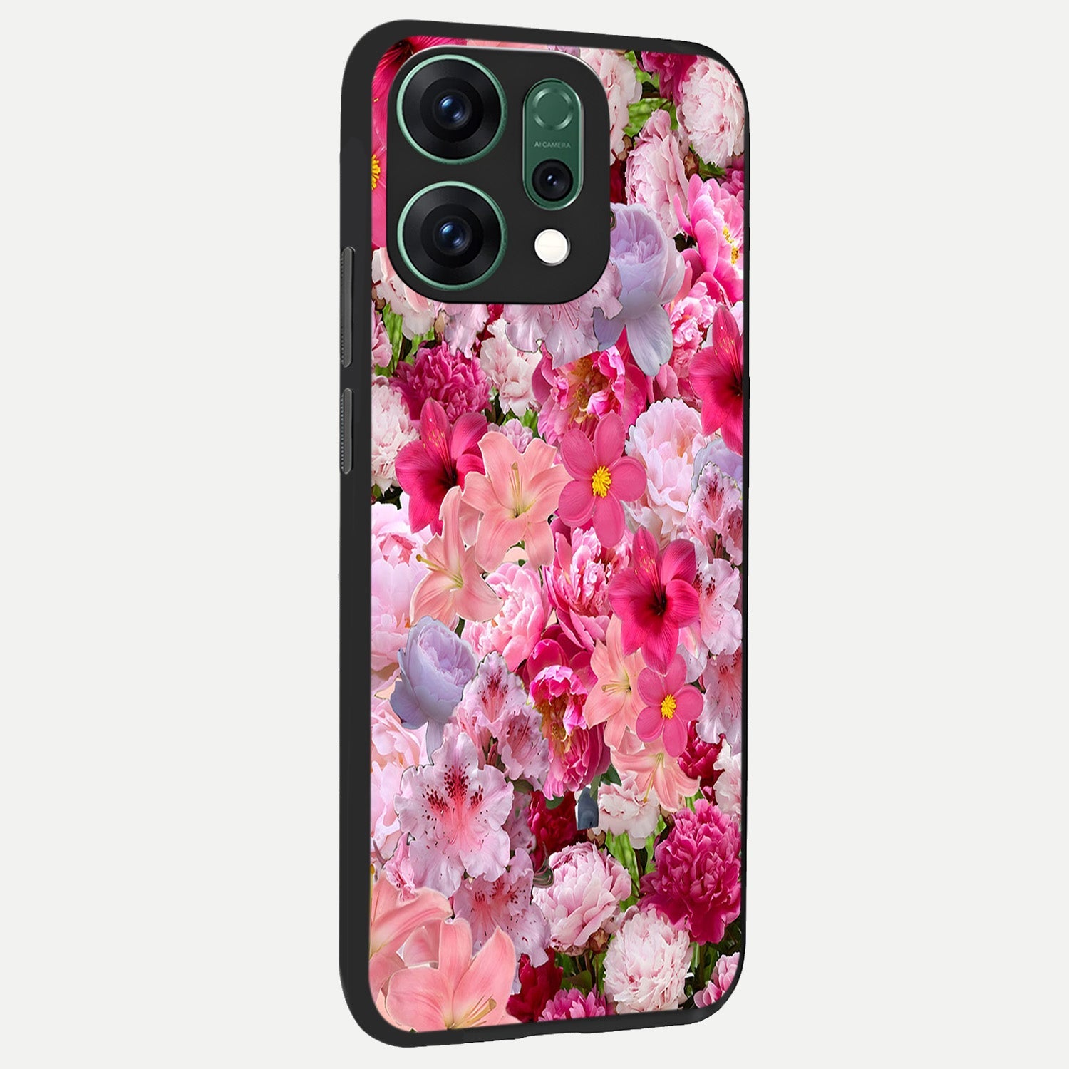  Bloom Crush Fantasy back cover For Oppo Reno 14 slim fit glass case with vibrant aesthetic design