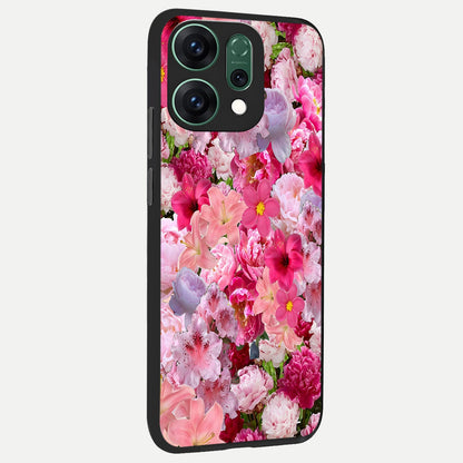  Bloom Crush Fantasy back cover For Oppo Reno 14 slim fit glass case with vibrant aesthetic design