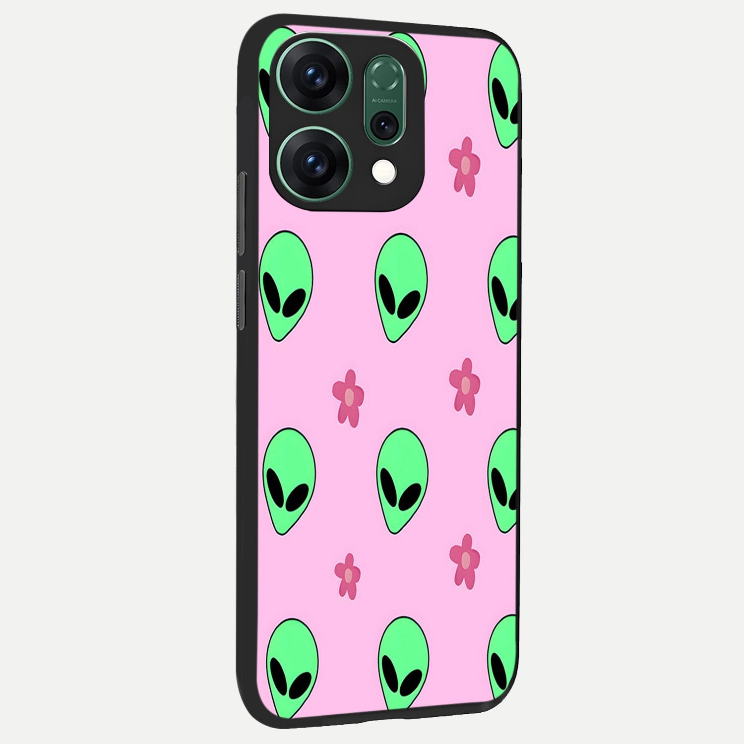  Cosmic Cute Crush back cover For Oppo Reno 14 slim fit glass case with vibrant aesthetic design