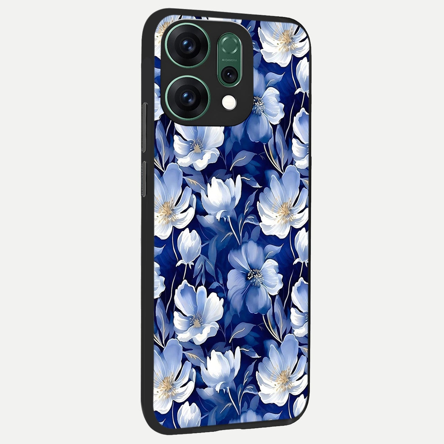  Cute Floral Patterns back cover For Oppo Reno 14 slim fit glass case with vibrant aesthetic design