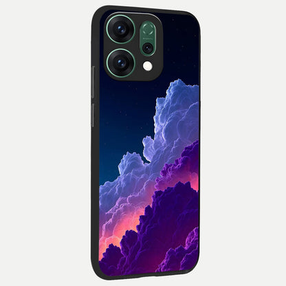  Dreamy Cloud Skies back cover For Oppo Reno 14 slim fit glass case with vibrant aesthetic design