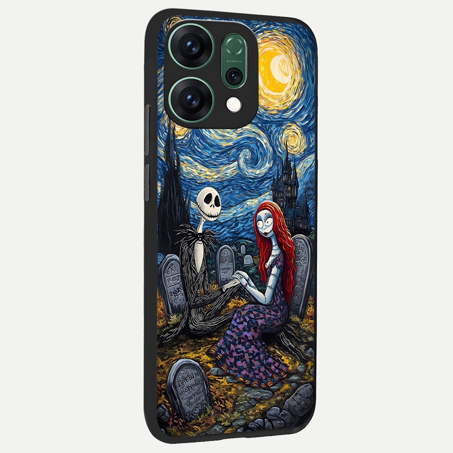  Eternal Night Love back cover For Oppo Reno 14 slim fit glass case with vibrant aesthetic design