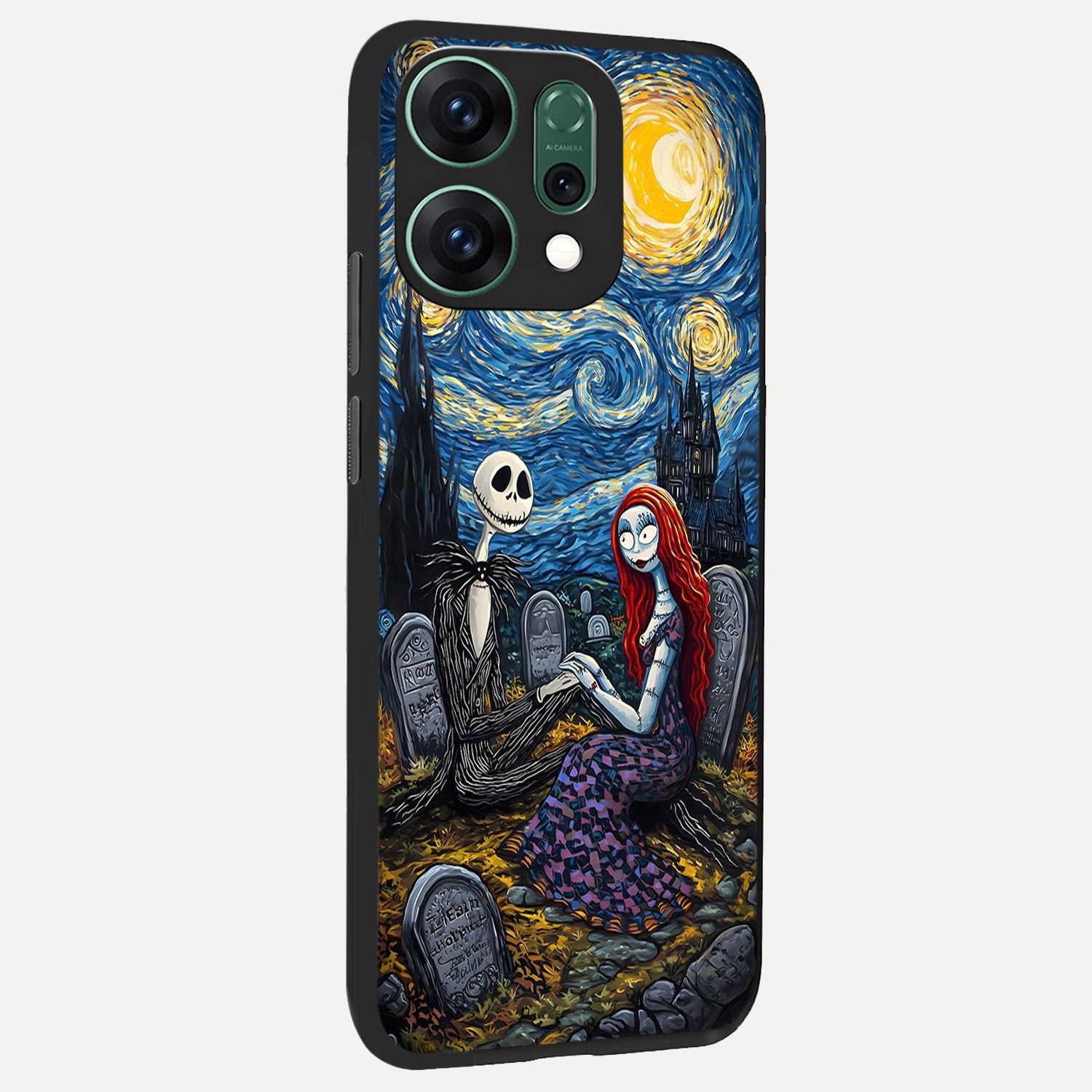  Eternal Night Love back cover For Oppo Reno 14 slim fit glass case with vibrant aesthetic design