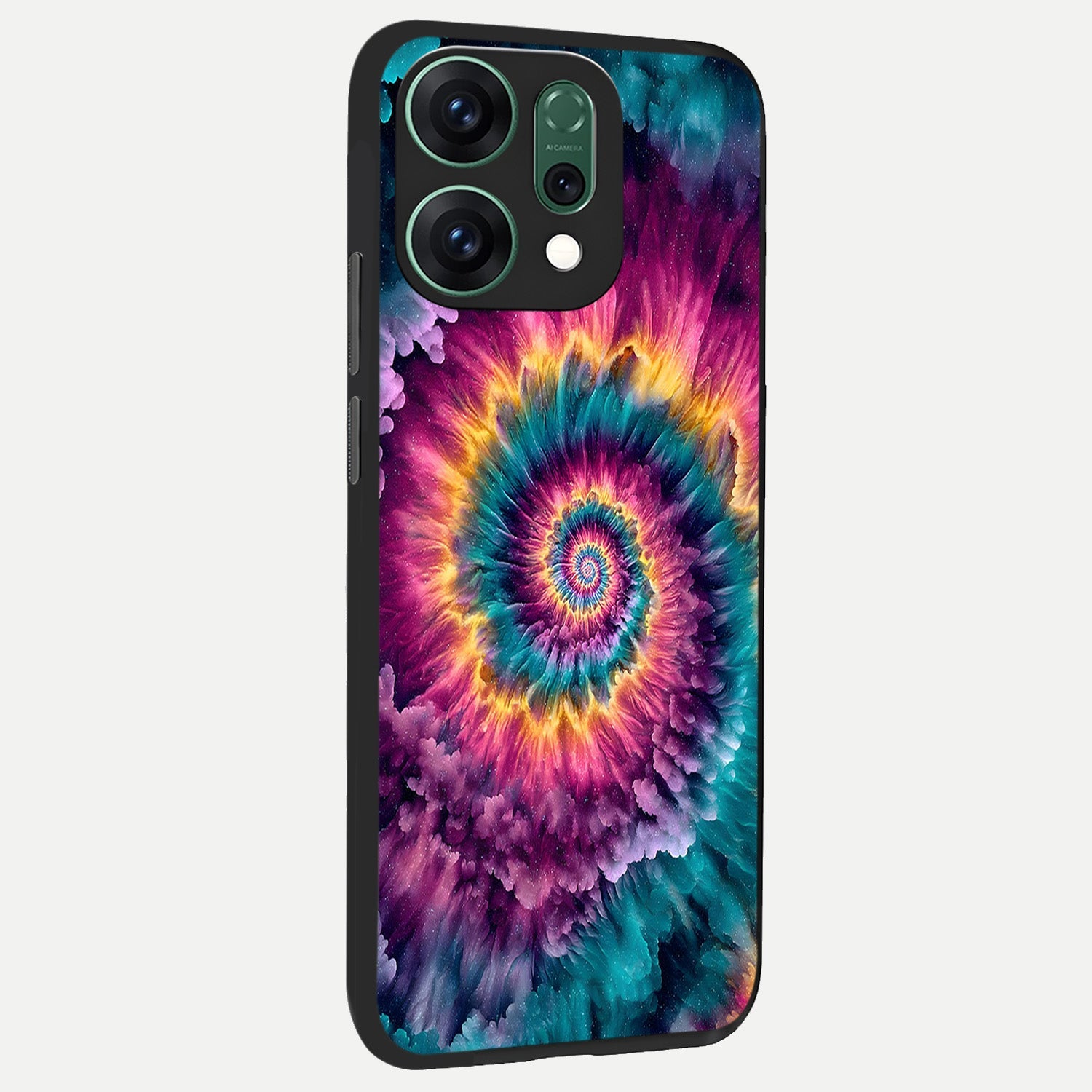  Galactic Spiral Burst back cover For Oppo Reno 14 slim fit glass case with vibrant aesthetic design