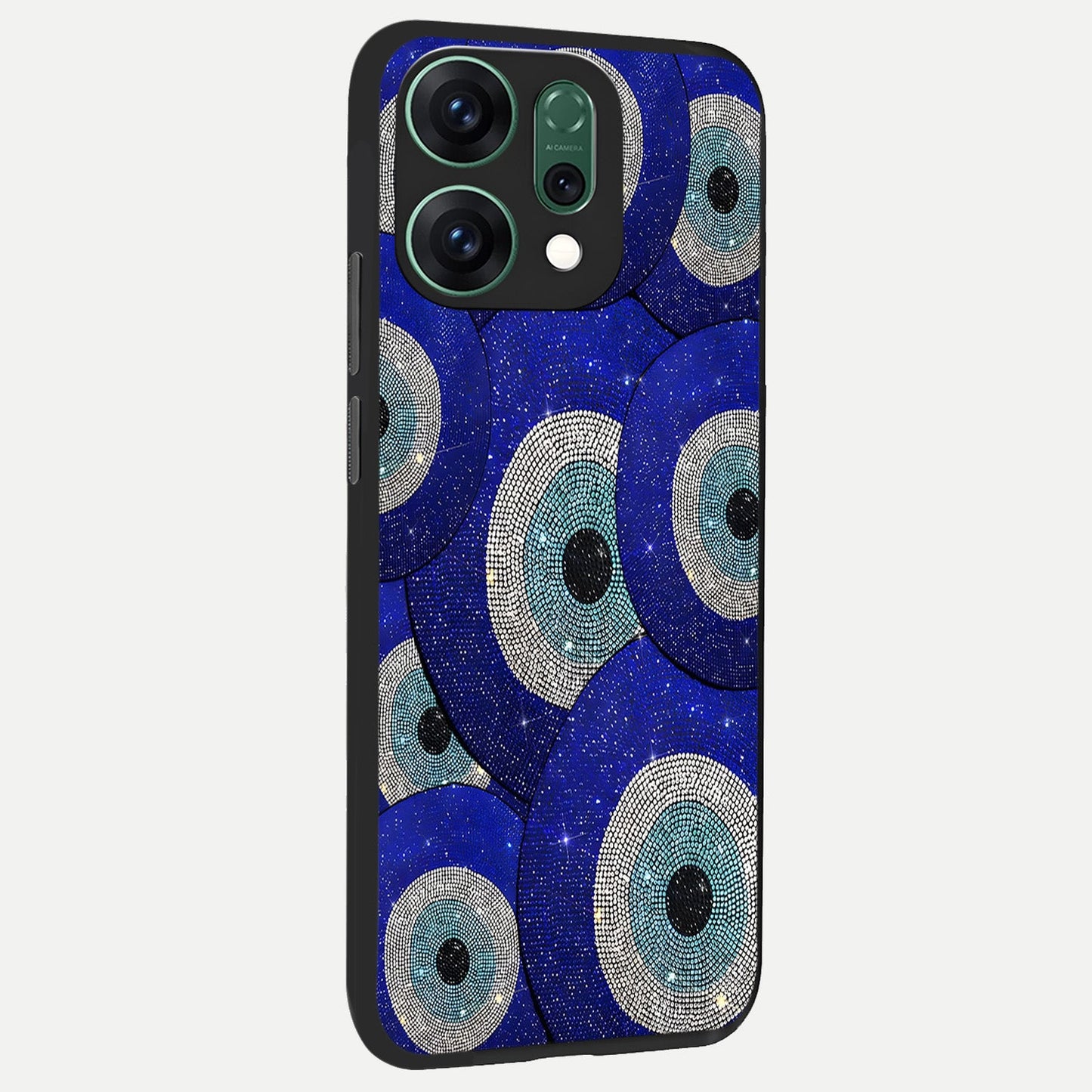  Galaxy Eye Flow back cover For Oppo Reno 14 slim fit glass case with vibrant aesthetic design