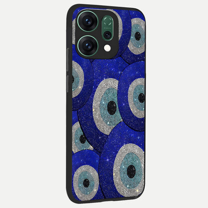  Galaxy Eye Flow back cover For Oppo Reno 14 slim fit glass case with vibrant aesthetic design