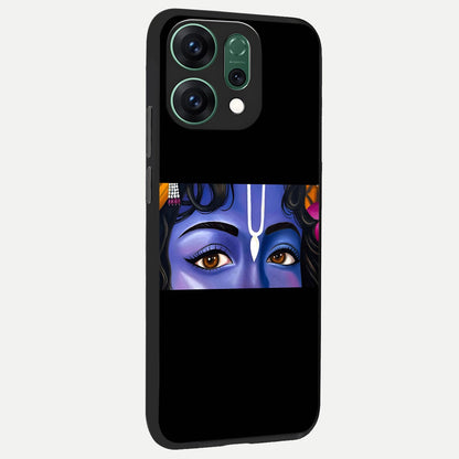  Krishna Eye back cover For Oppo Reno 14 slim fit glass case with vibrant aesthetic design