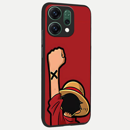  Luffy X Spirit back cover For Oppo Reno 14 slim fit glass case with vibrant aesthetic design