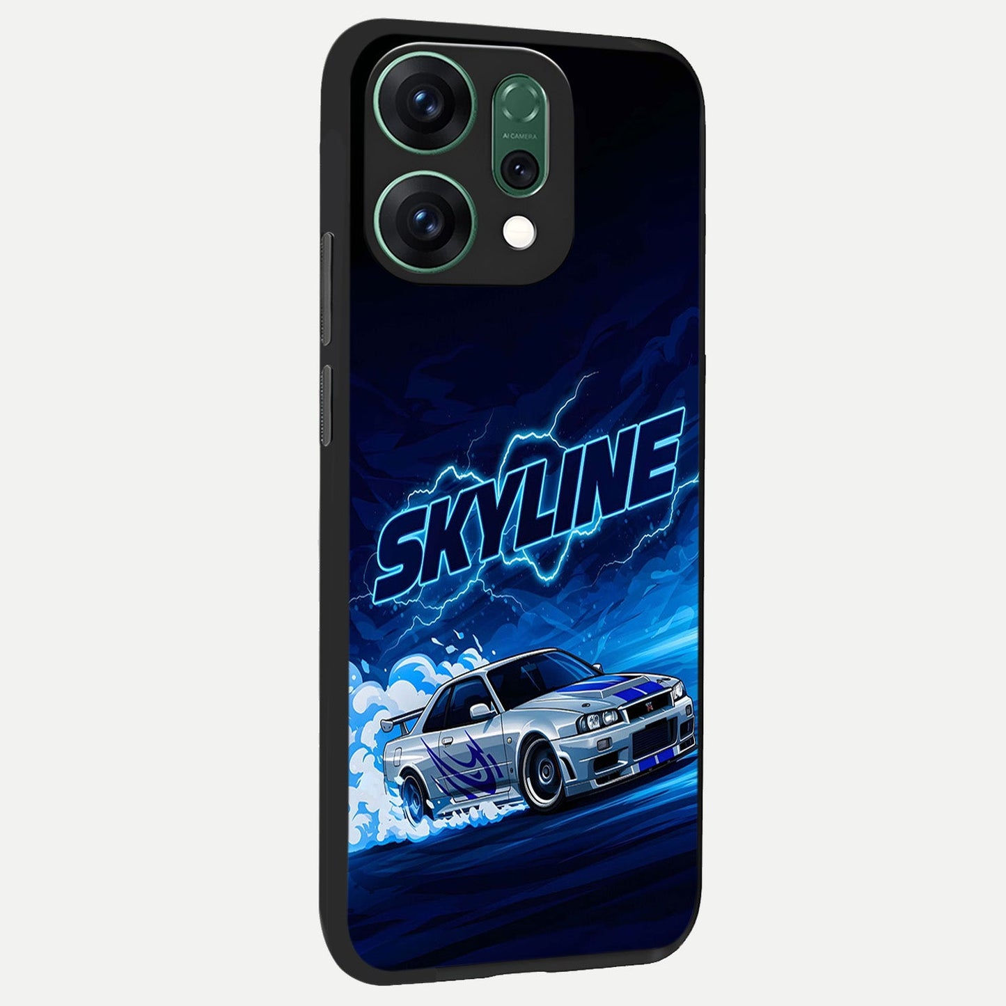  Neon Drift Beast back cover For Oppo Reno 14 slim fit glass case with vibrant aesthetic design
