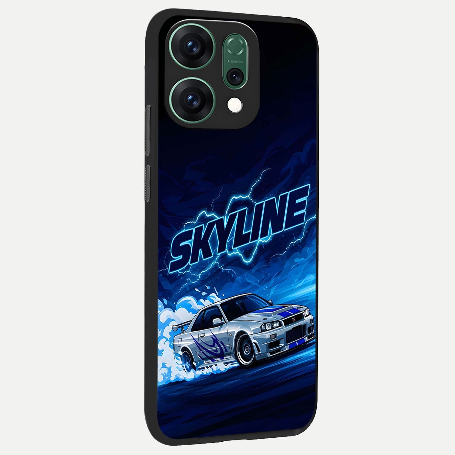  Neon Drift Beast back cover For Oppo Reno 14 slim fit glass case with vibrant aesthetic design
