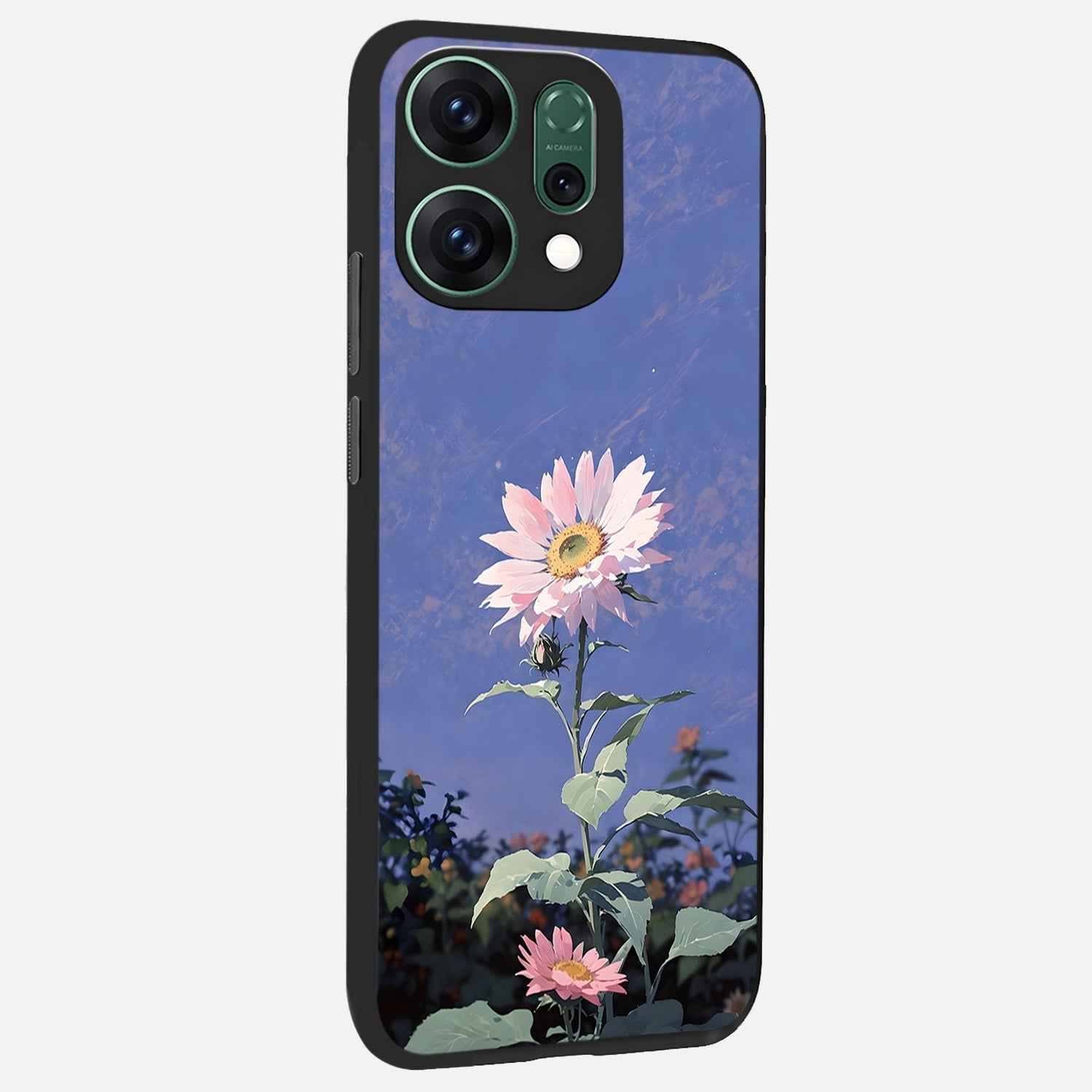  Pink Shells Outline back cover For Oppo Reno 14 slim fit glass case with vibrant aesthetic design