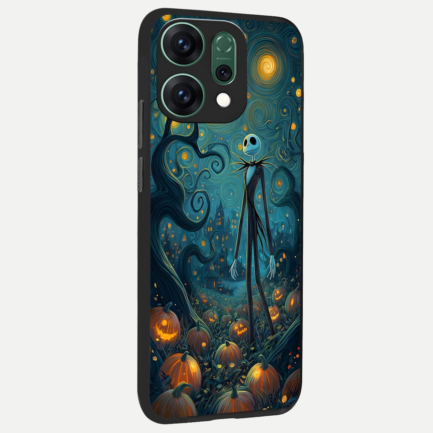  Pumpkin Moonlight Tale back cover For Oppo Reno 14 slim fit glass case with vibrant aesthetic design