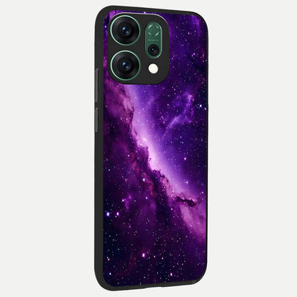  Purple Shade Sky back cover For Oppo Reno 14 slim fit glass case with vibrant aesthetic design