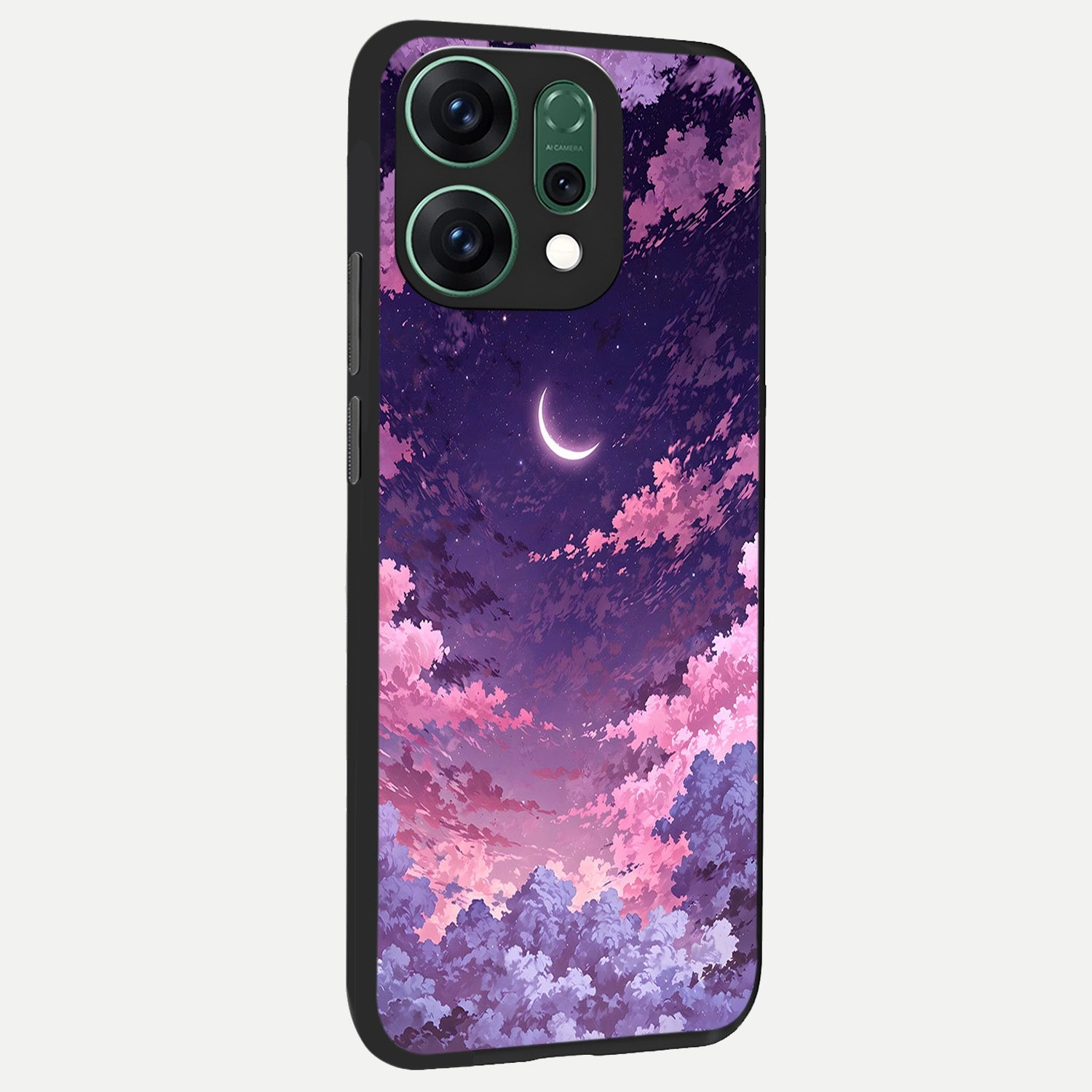  Sky Drift Clouds back cover For Oppo Reno 14 slim fit glass case with vibrant aesthetic design