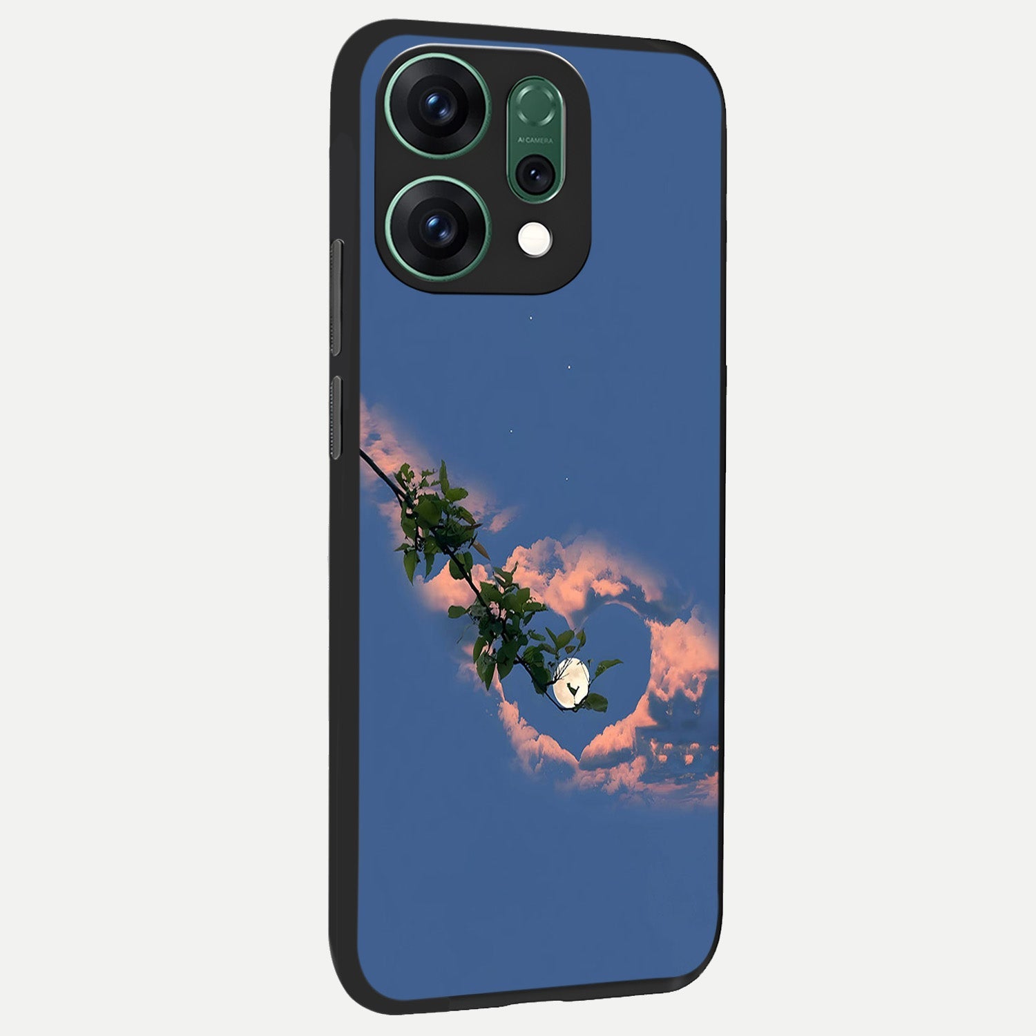  Sky Under Tree back cover For Oppo Reno 14 slim fit glass case with vibrant aesthetic design