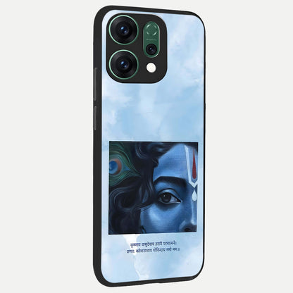  Spiritual Krishna back cover For Oppo Reno 14 slim fit glass case with vibrant aesthetic design