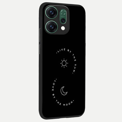  Sunflower Cat Art back cover For Oppo Reno 14 slim fit glass case with vibrant aesthetic design