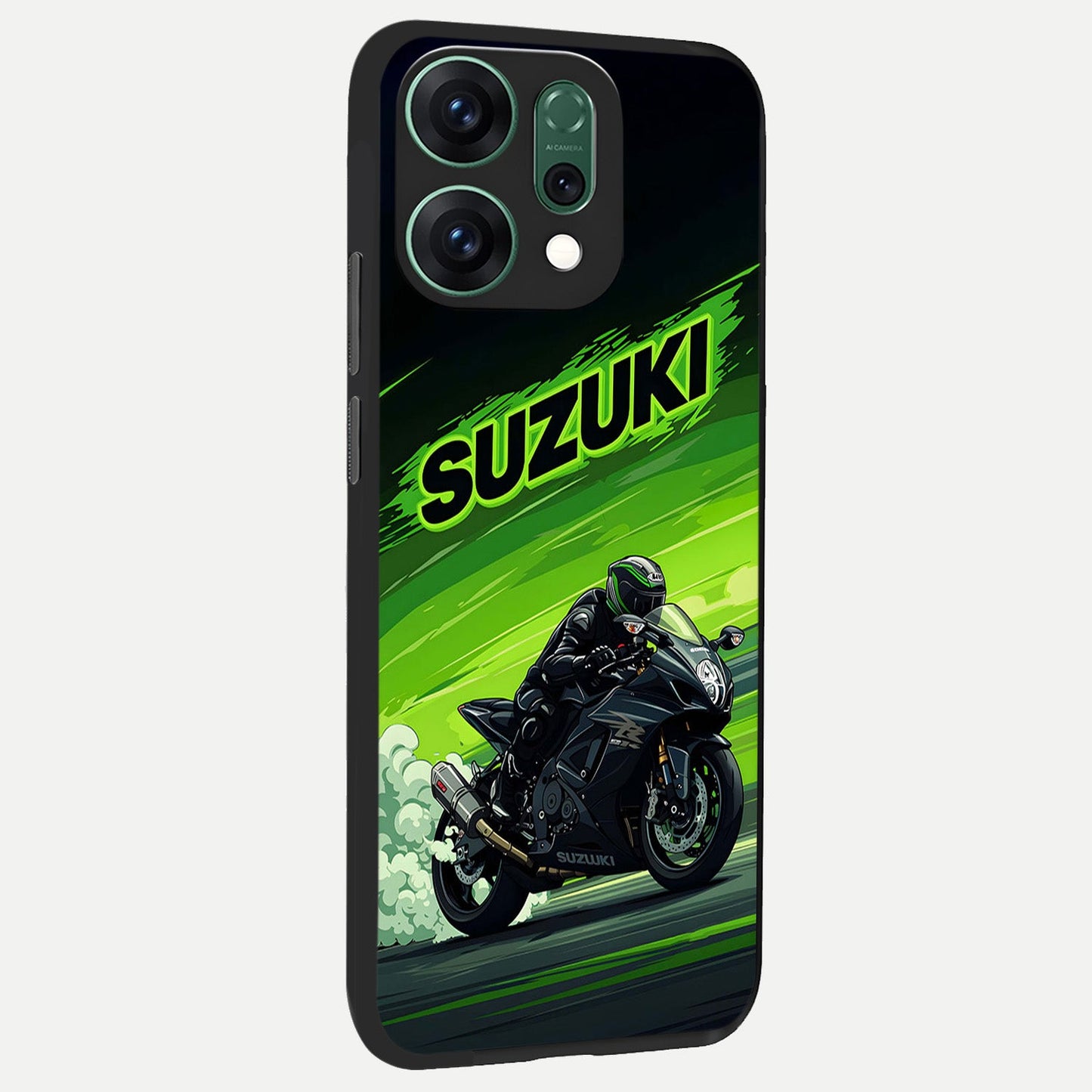  Suzuki Speed Beast back cover For Oppo Reno 14 slim fit glass case with vibrant aesthetic design