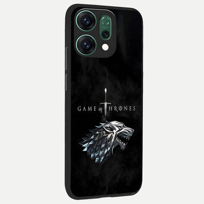  Throne Wolf Legacy back cover For Oppo Reno 14 slim fit glass case with vibrant aesthetic design