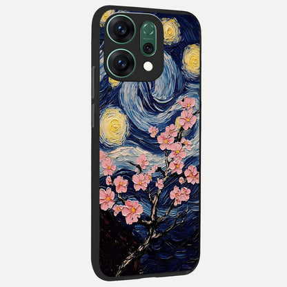  Van Gogh Scenery back cover For Oppo Reno 14 slim fit glass case with vibrant aesthetic design