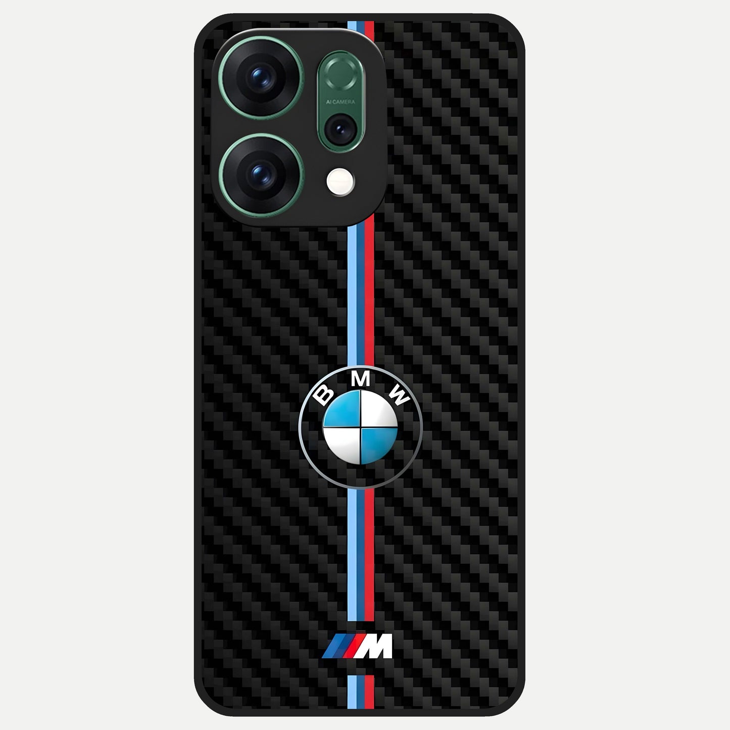  BMW Pattern Glass Case For Oppo Reno 14 back cover – full design glossy printed glass finish
