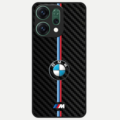  BMW Pattern Glass Case For Oppo Reno 14 back cover – full design glossy printed glass finish